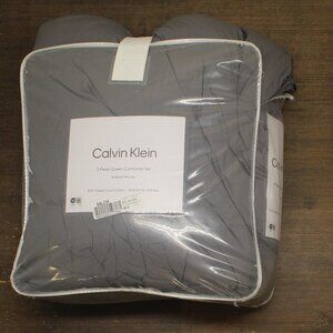 Calvin Klein Modern Cotton Washed Percale Washed Percale Graphite Queen